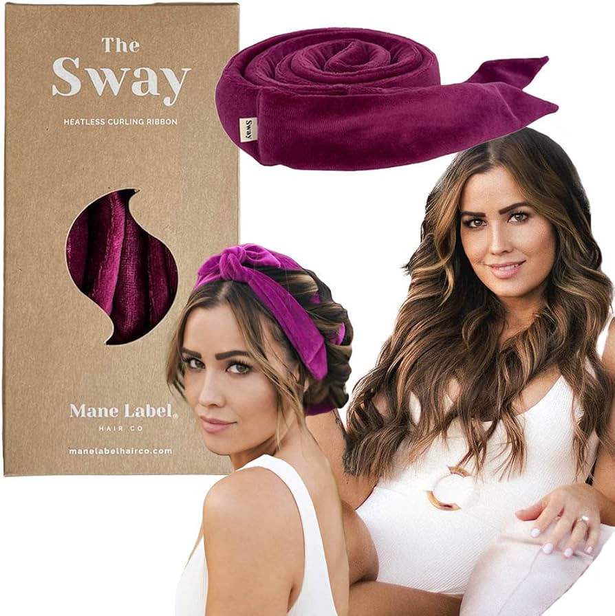Hair Curling Ribbon Wrap: The Original Sway Heatless Curling Ribbons | Luxe Velour | Mane Label H... | Amazon (US)
