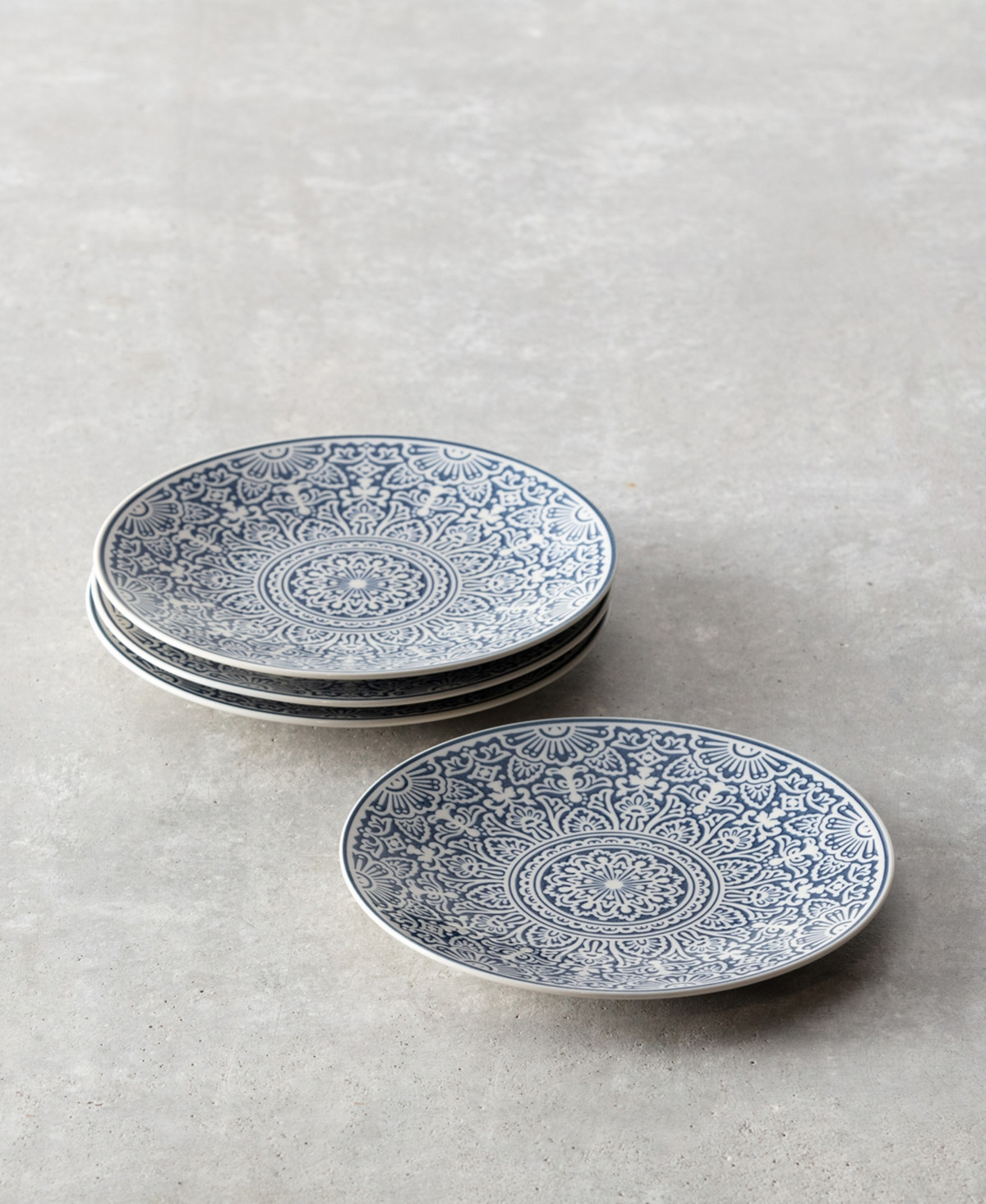 Fortessa Havana Coupe Salad Plates, Set of 4 - Blue | Macy's