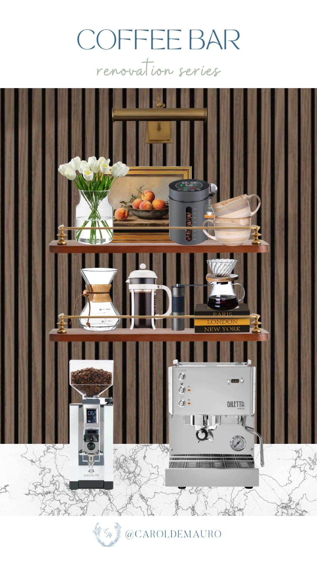 Here's how to turn your boring kitchen nook into a total mood with this epic coffee bar setup. Add these espresso machine and some minimalist decor to create a high-end caffeine station you'll actually want to wake up for.

coffee lover, kitchen appliances, home barista, coffee bar, kitchen must haves, coffee station inspo, home cafe, shelf styling

#LTKU #LTKHome #LTKSeasonal