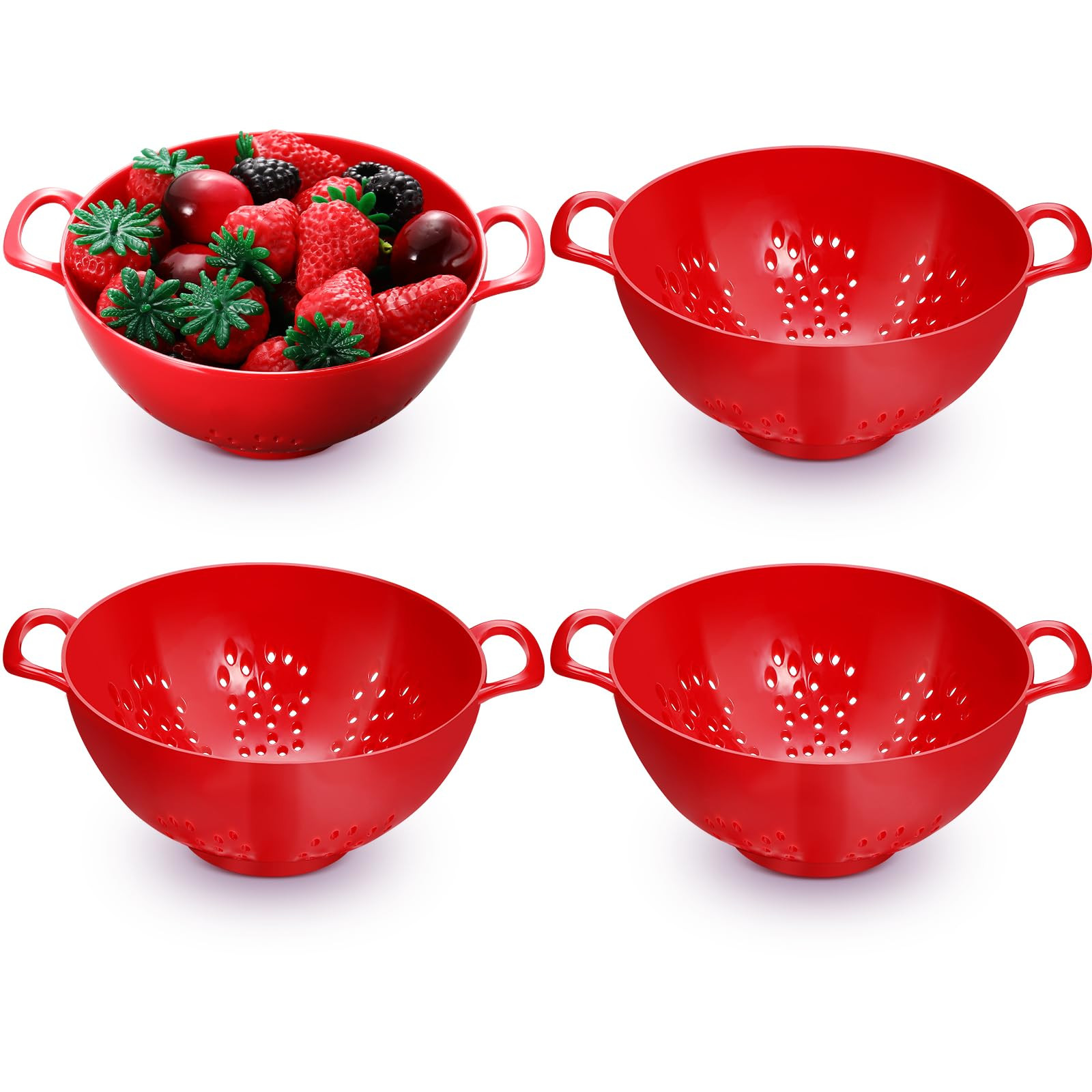Baderke 4 Pack Mini Colander for Kitchen Plastic Berry Strainer with Double Handles 7.5 x 6 x 3 I... | Amazon (US)
