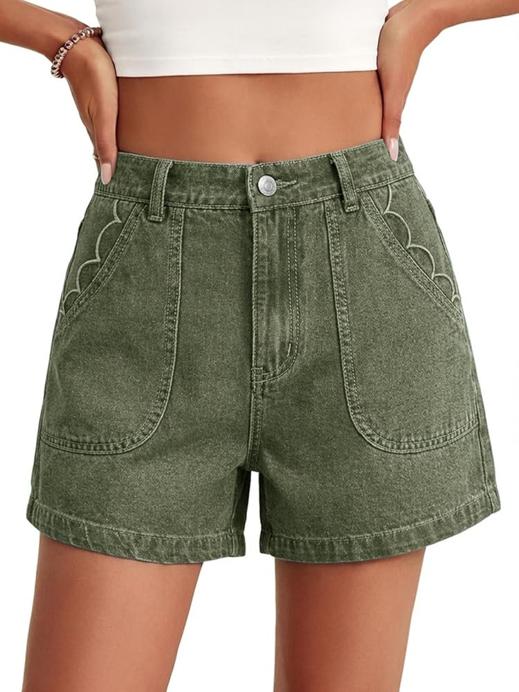 Cicy Bell Womens Baggy High Waisted Jean Shorts Summer Wide Leg Jorts Casual Vintage Denim Shorts | Amazon (US)