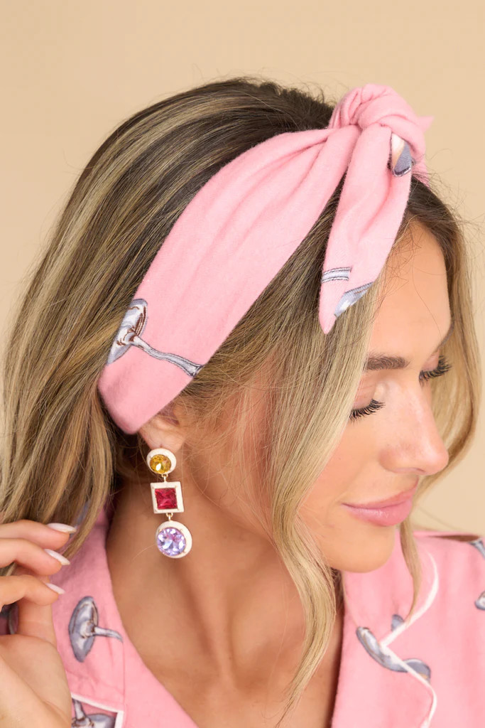 Flannels Vintage Pink PJ Headband | Red Dress 