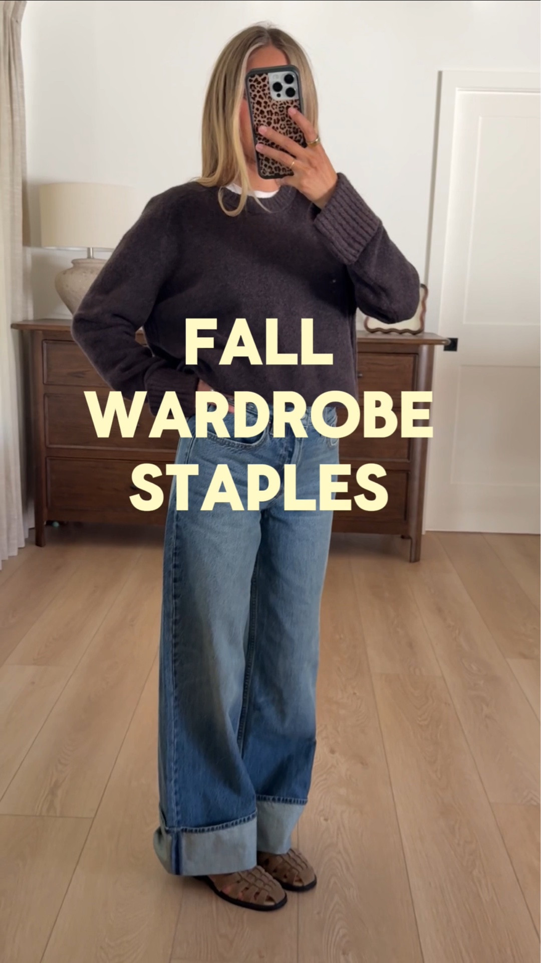 #abercrombiepartner @abercrombie

Abercrombie Fall Staples
Pieces worth adding to your fall wardrobe that you'll wear year-round!

Denim mini - has built-in little shorties, which I love!
(TTS / Rinse)

Brown crew - the perfect fit + length for a sweater! I sized up to a S.

Cuffed jeans - love the cuff detail! (TTS)

Leather jacket — SO luxe! I did an XS and it's perfectly oversized.

90s High Rise - my MOST
worn denim. (TTS / Medium)

90s Straight - perfect with ballet flats or any flatter shoe. (TTS / Rinse)