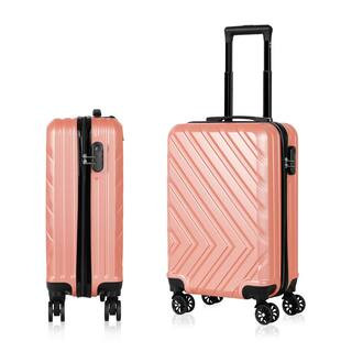 HIKOLAYAE Carry On Luggage, 20" Hardside Suitcase ABS Spinner Luggage with Lock - Arrow in R... | The Home Depot