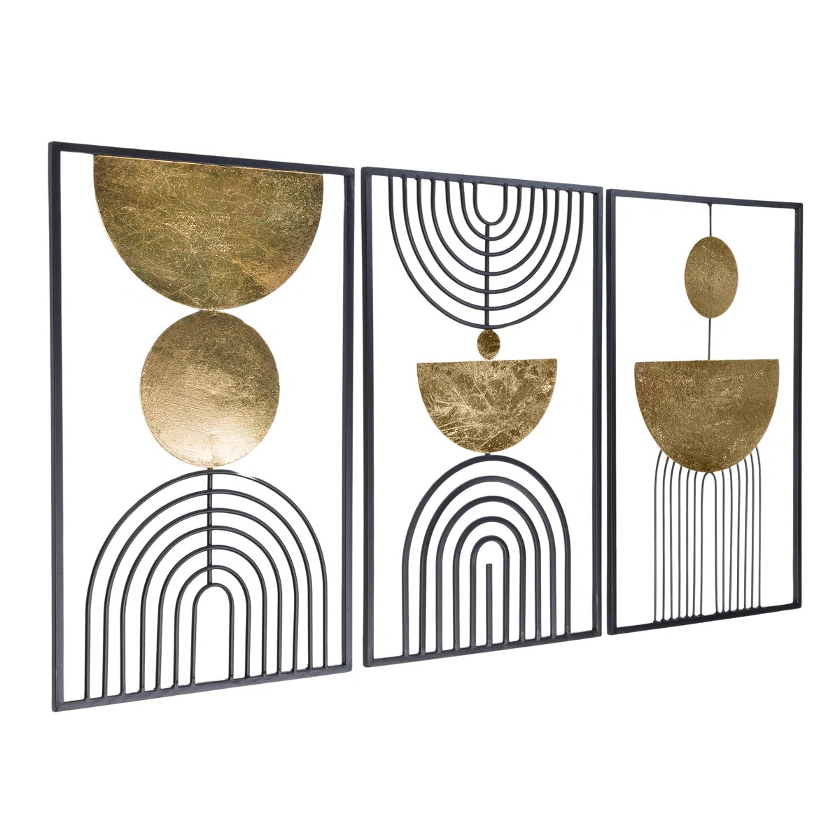 Vespera Abstract Metal Modern Wall Décor (Set of 3) | Wayfair North America