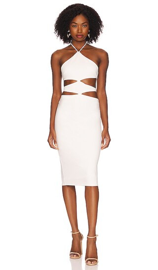 Silvana Midi Dress in White | Revolve Clothing (Global)
