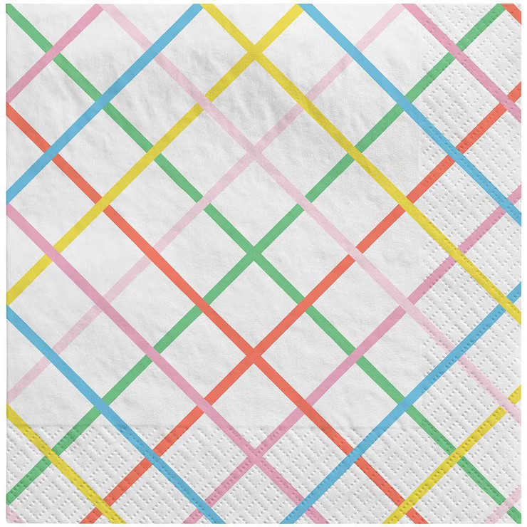 30ct Easter Disposable Lunch Napkins Plaid - Spritz™ | Target