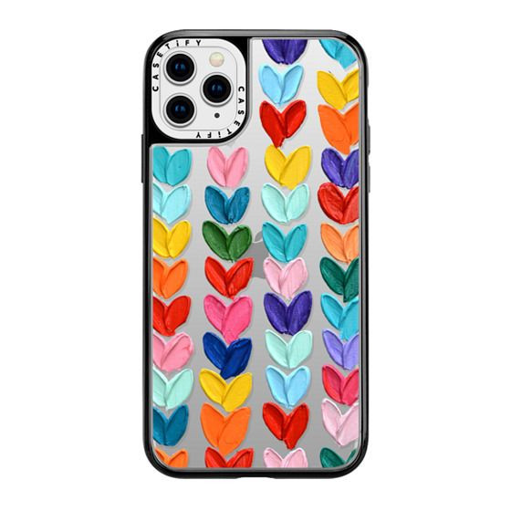 Clear Polka Daub Hearts | Casetify (Global)