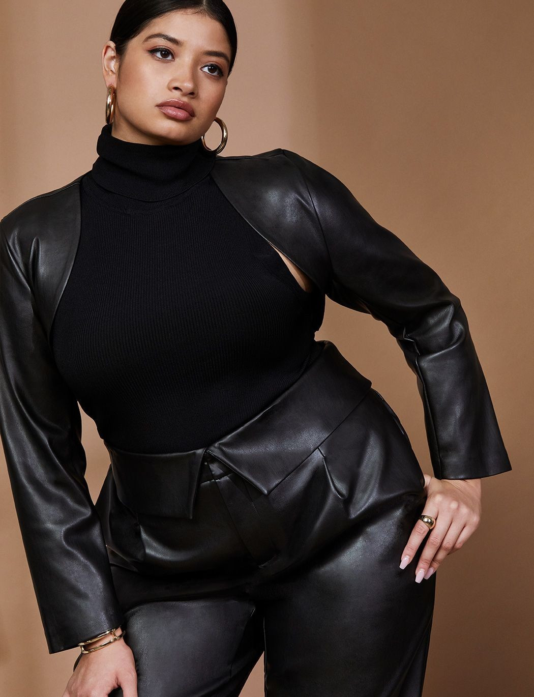 Faux Leather Sleeves | Eloquii
