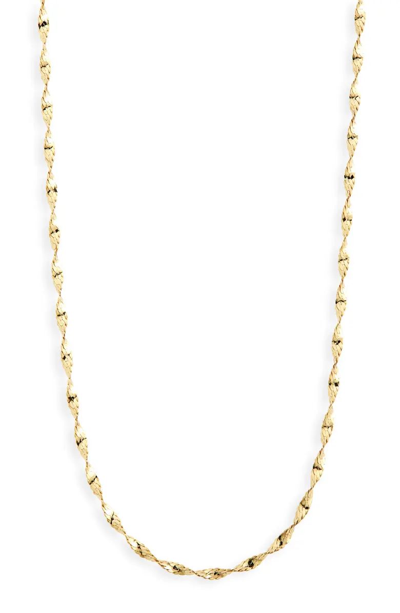 14K Gold Twisted Chain Necklace | Nordstrom