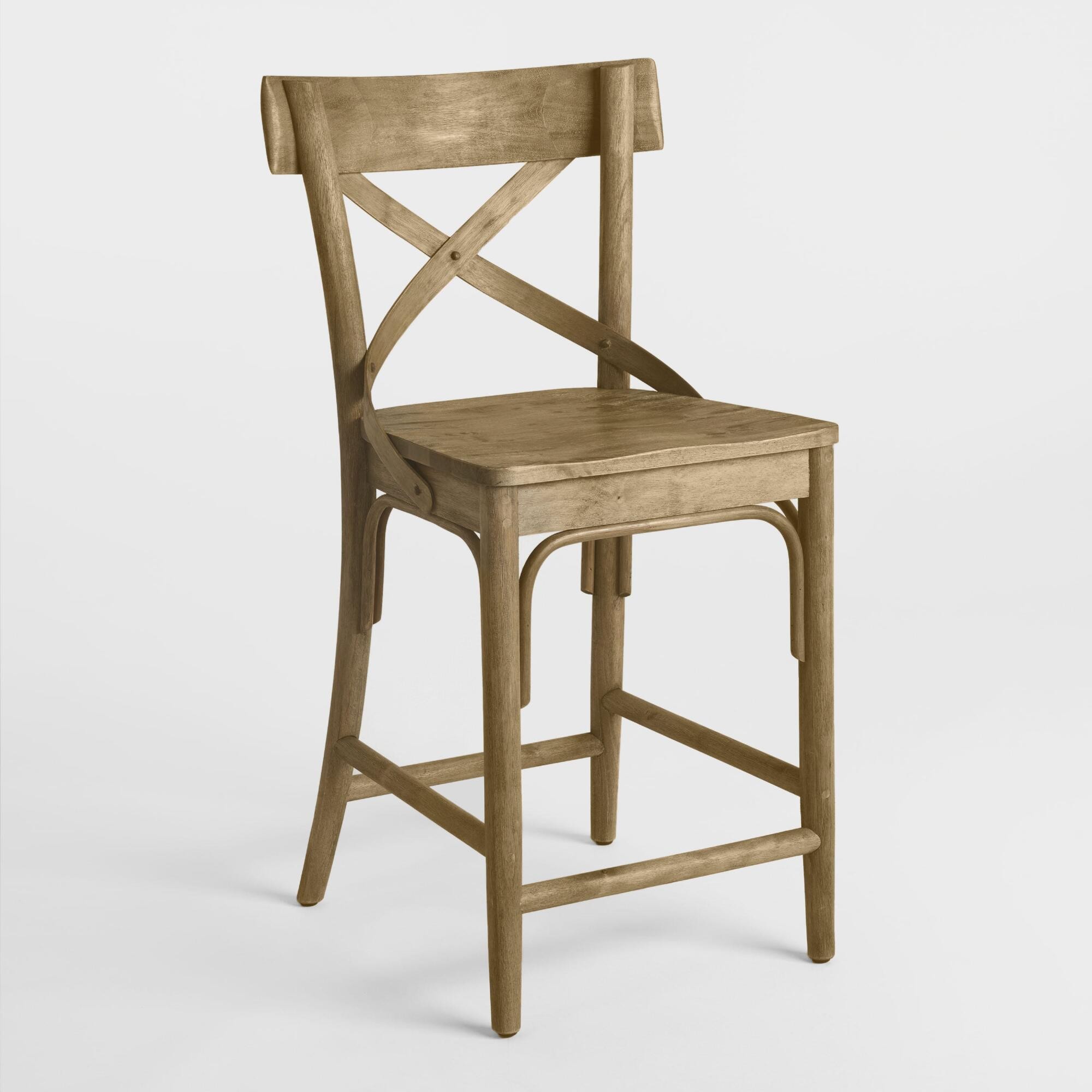 French Bistro Counter Stool: Brown - Wood by World Market | World Market