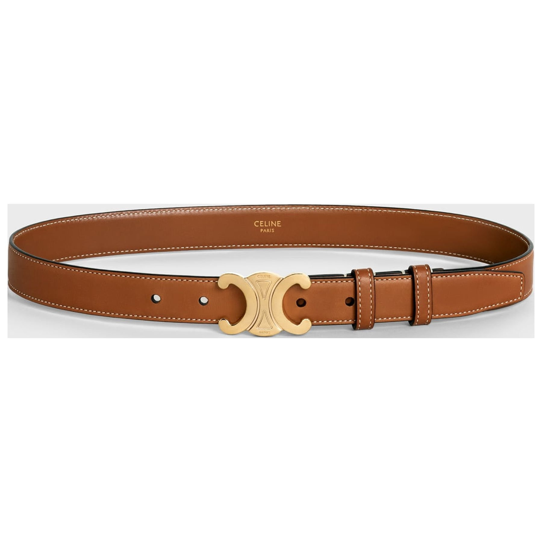 celine triomphe tan belt Size 75 Brown | Walmart (US)