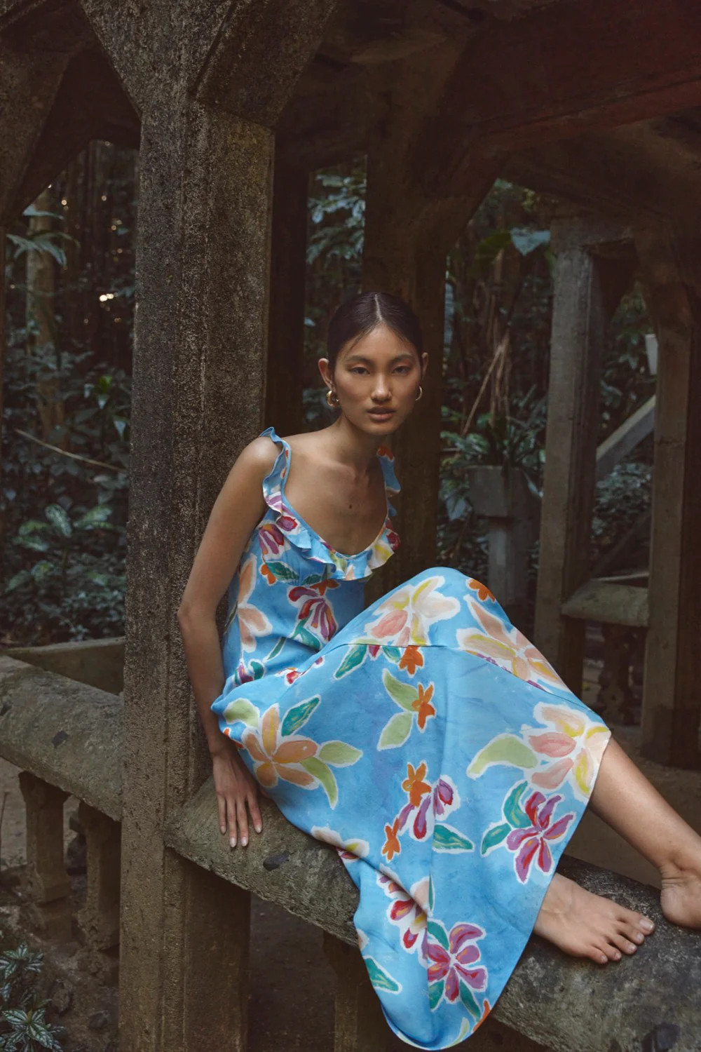 Rosalia Bias Cut Midi Dress Lailani | VRG Grl