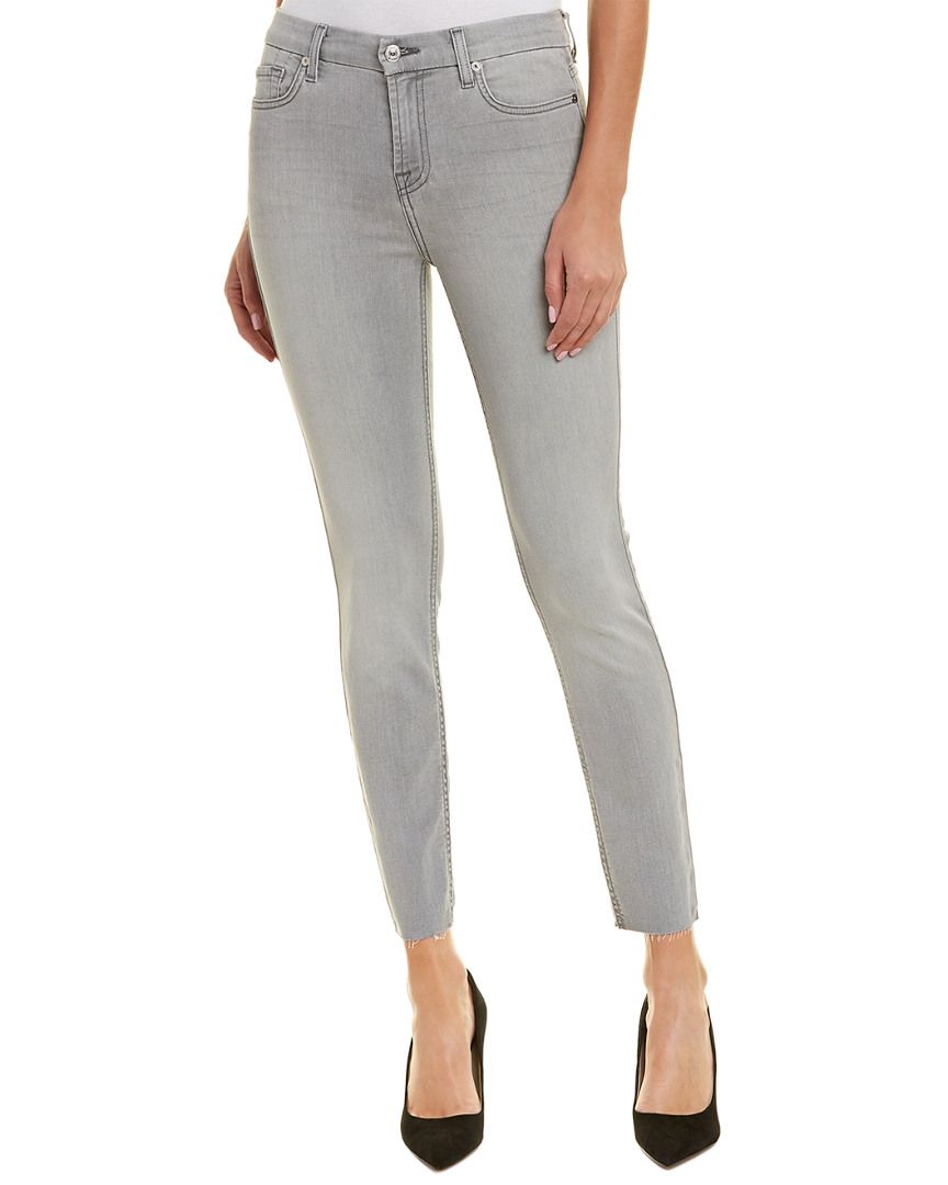 7 For All Mankind The Ankle Sky Grey Super Skinny Leg | Ruelala