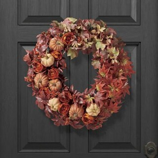 October Leaves Wreath | Frontgate
