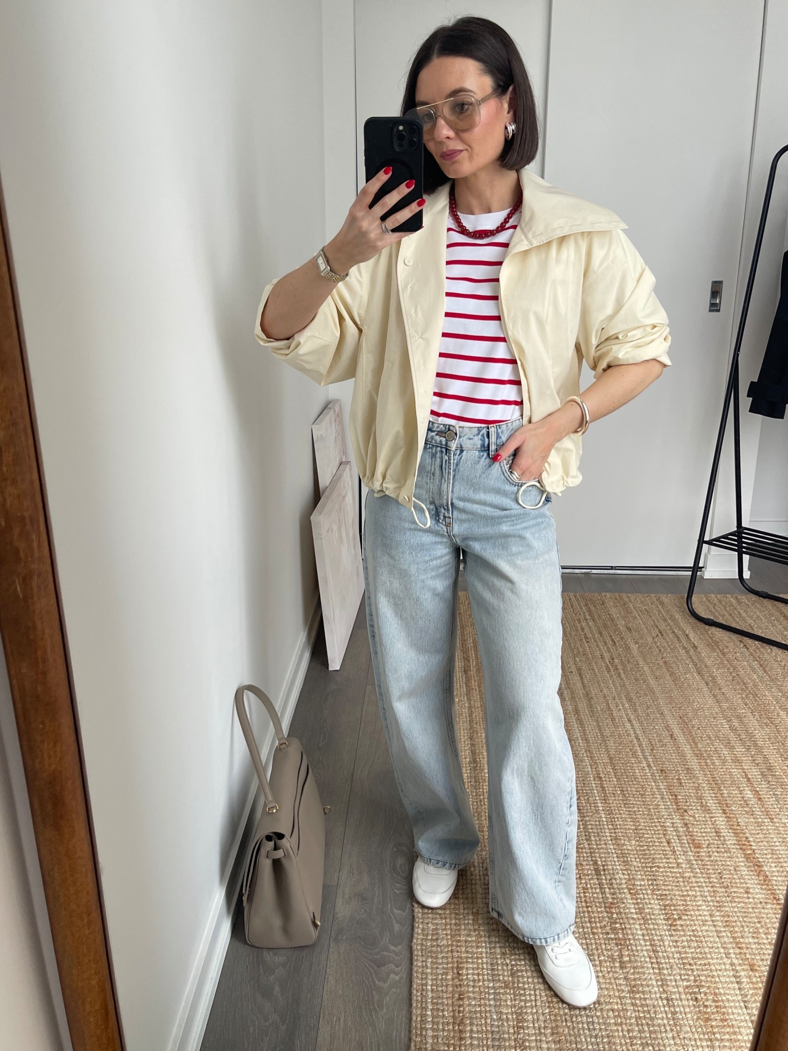 Very into colour at the moment! My jacket might be sold out but I linked other options, as well as similar jeans. My striped tee is the perfect boxy shape (S) and I love the added pop of colour!

Use hisansha20 for the bag!

#LTKSeasonal #LTKootd