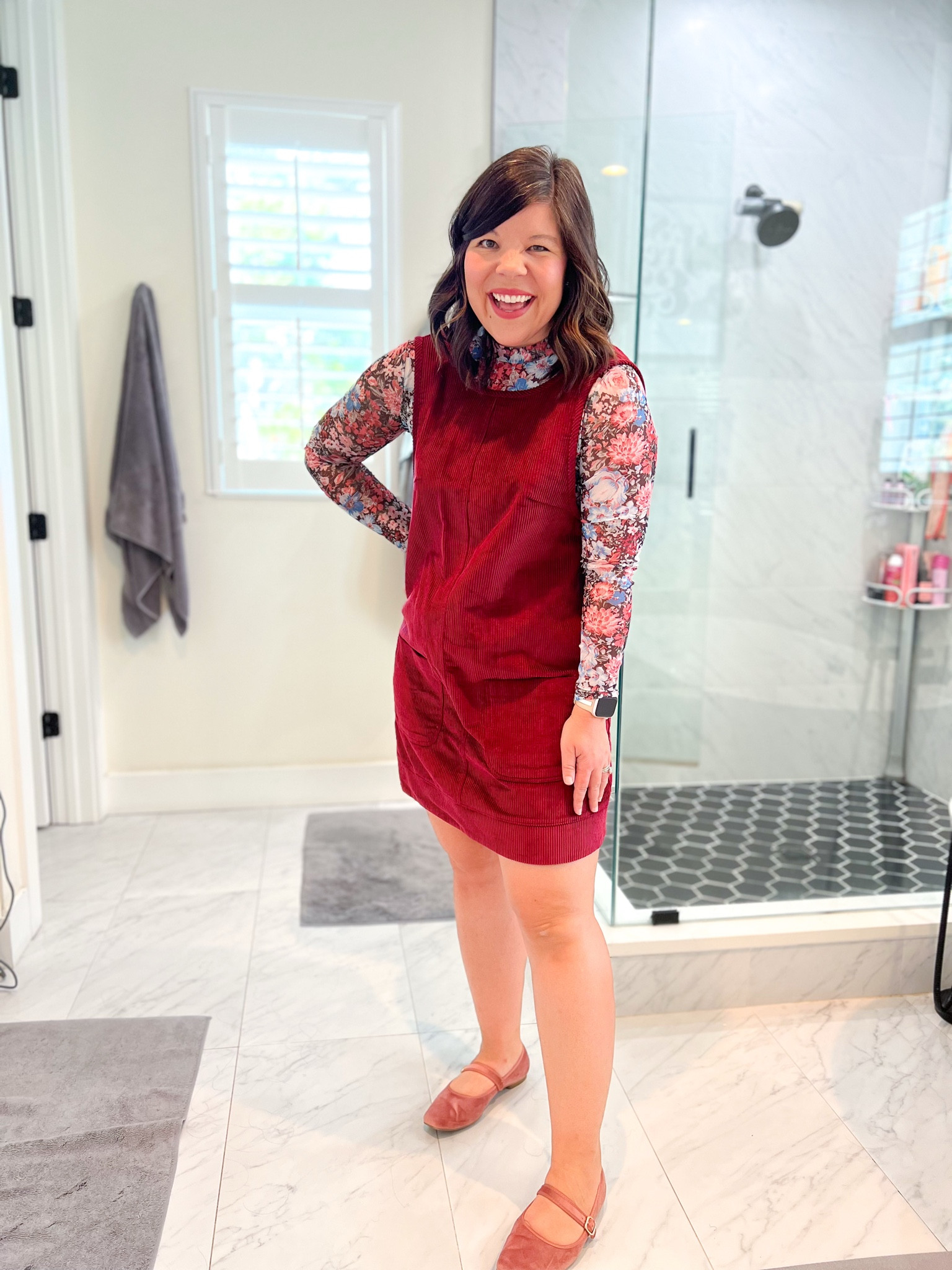 Size medium in jumper and mesh top

#LTKFindsUnder50 #LTKSeasonal #LTKSaleAlert