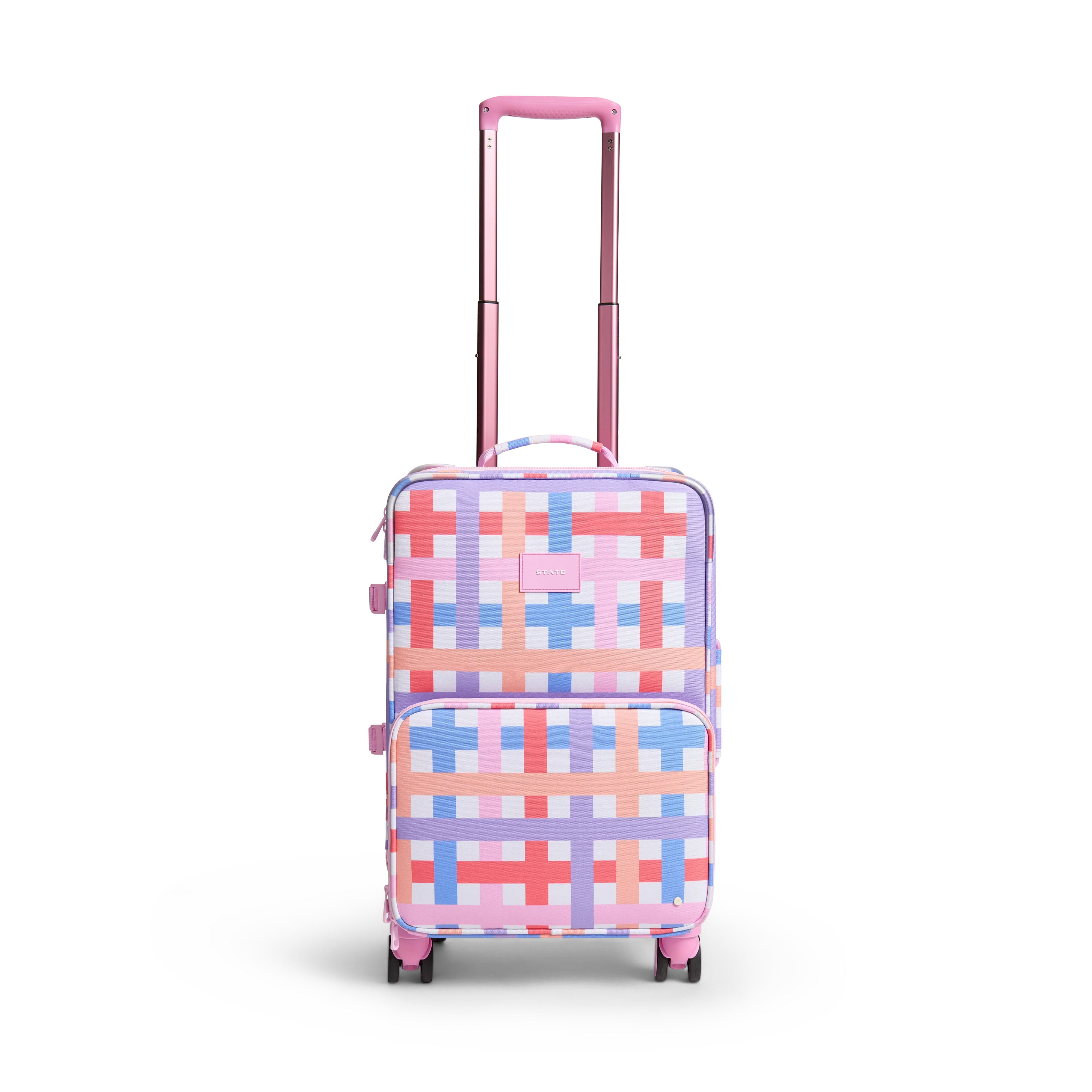 STATE Bags | Logan Suitcase Recycled Polycanvas Multi Plaid | STATE Bags