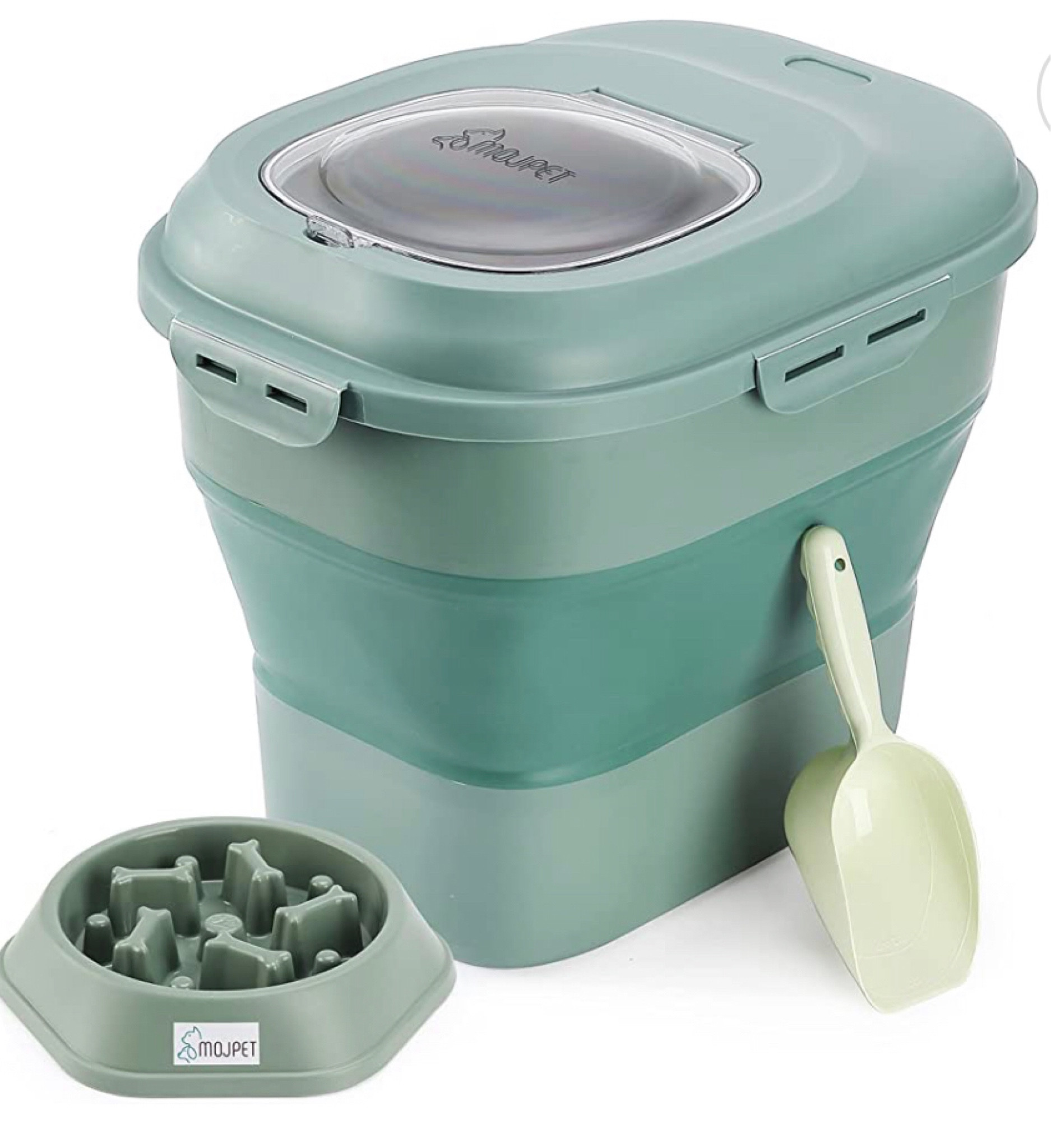 I am looking for a new dog food storage container that fits in a small space but also hold a decent amount of food. I found this collapsible  one that also comes with a 1 cup measurement scoop and a dog bowl maze!! This is in my cart right now!! 

#LTKhome #LTKunder50