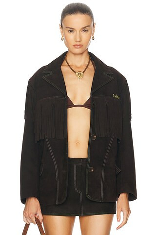 For FWRD Suede Fringe Jacket | FWRD 