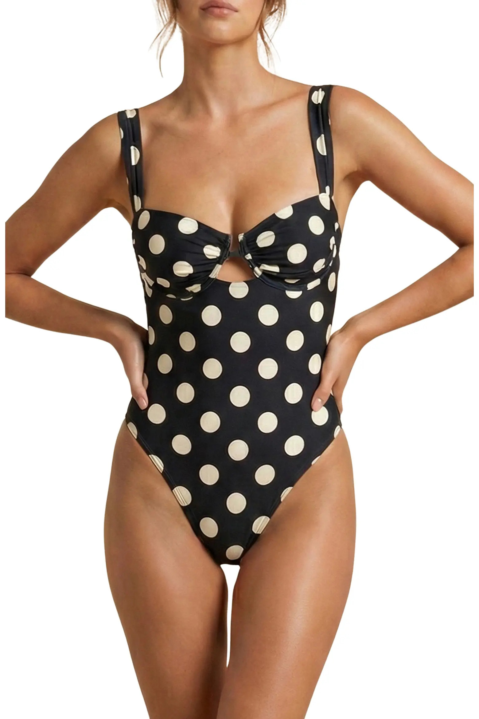 Bella Polka Dot Underwire One-Piece Swimsuit (Women) | Nordstrom | Nordstrom