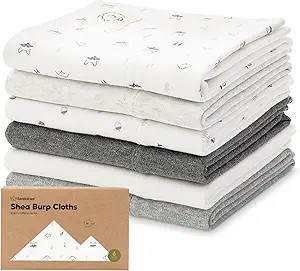 KeaBabies Organic Burp Cloths Baby Girl, Boy - 6-Pack Large Baby Burp Cloths, Burping Cloths for ... | Amazon (US)