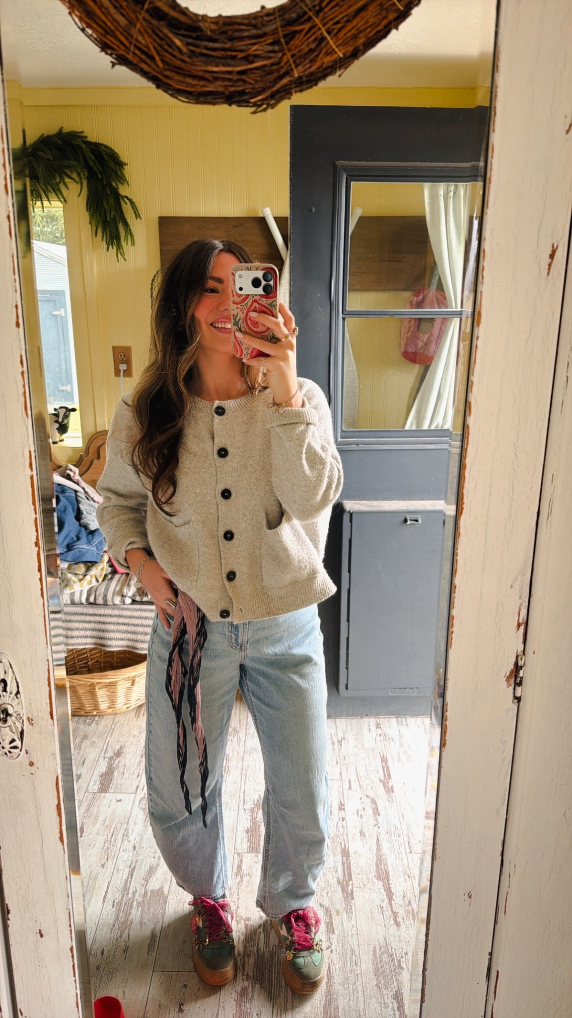 Barrel jeans and a cardigan on repeat. Jeans are old navy. True to size or size down. Super stretchy and comfy! Wearing a 0 regular. I’m 5’2” so they go past my ankles but if you’re taller they will be at the ankles or above. Grab the petite if you’re my height & want them shorter! Cardigan is sold out but adding some I have in my cart! Plus the cutie shoe laces and shoe charms I just added to my platform sneakers!

#LTKootd #LTKmomlife #LTKPetite