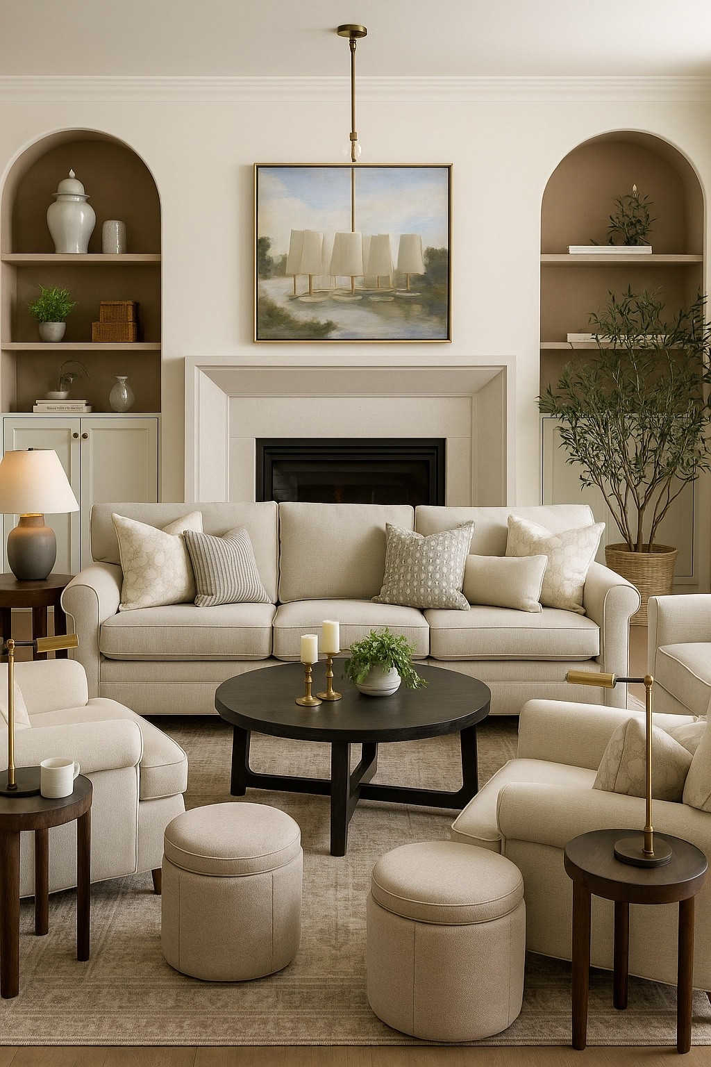 Nancy meyers inspired cozy living room 

#home #livingroom #decor #homefinds 

#LTKSaleAlert #LTKHome #LTKFindsUnder100