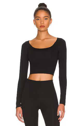 WellBeing + BeingWell MoveWell Leo Long Sleeve Top in Black from Revolve.com | Revolve Clothing (Global)