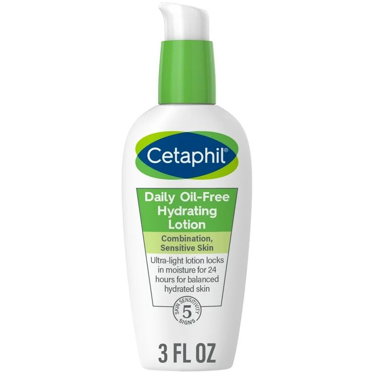 Cetaphil Daily Oil Free Hydrating Lotion for Face with Hyaluronic Acid, 3 oz - Walmart.com | Walmart (US)