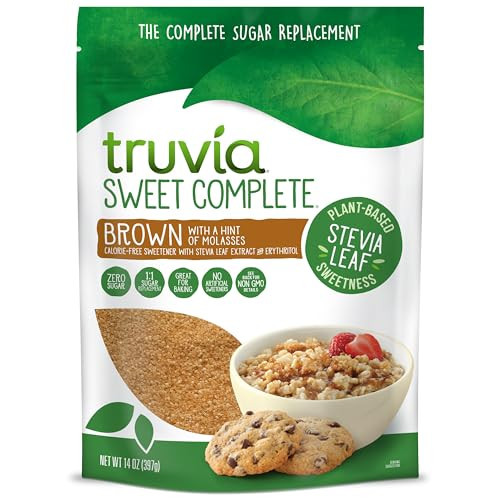 Truvia Sweet Complete Brown Calorie-Free Sweetener with the Stevia Leaf, 14 oz Bag (Pack of 1) | Amazon (US)