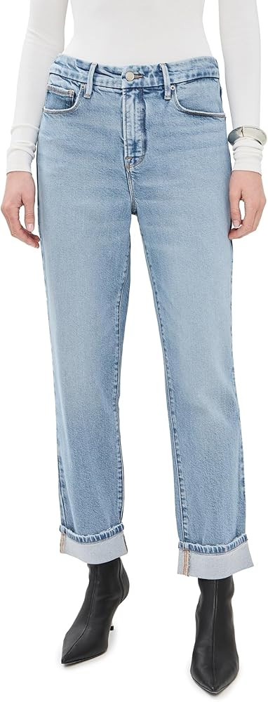 Good American Women's The Weekender Cuffed Jeans | Amazon (US)