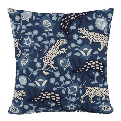 Leopard Outdoor Throw Pillow Blue - Cloth & Company | Target