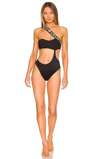 One Shoulder One Piece in Black | Revolve Clothing (Global)