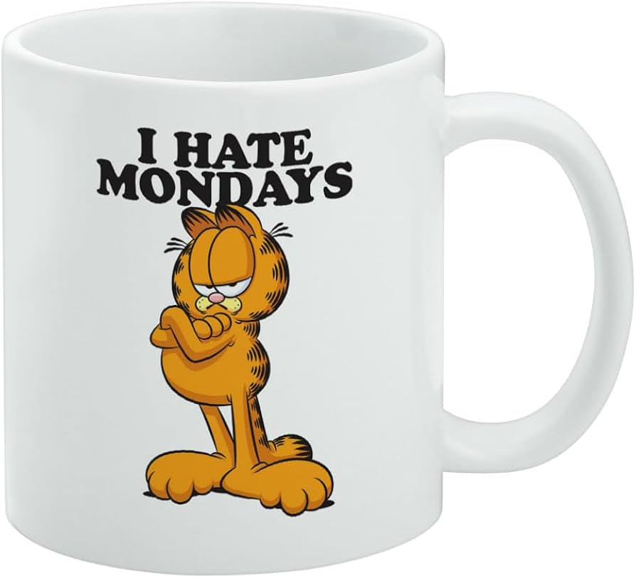 Garfield I Hate Mondays Ceramic Coffee Mug, Novelty Gift Mugs for Coffee, Tea and Hot Drinks, 11o... | Amazon (US)
