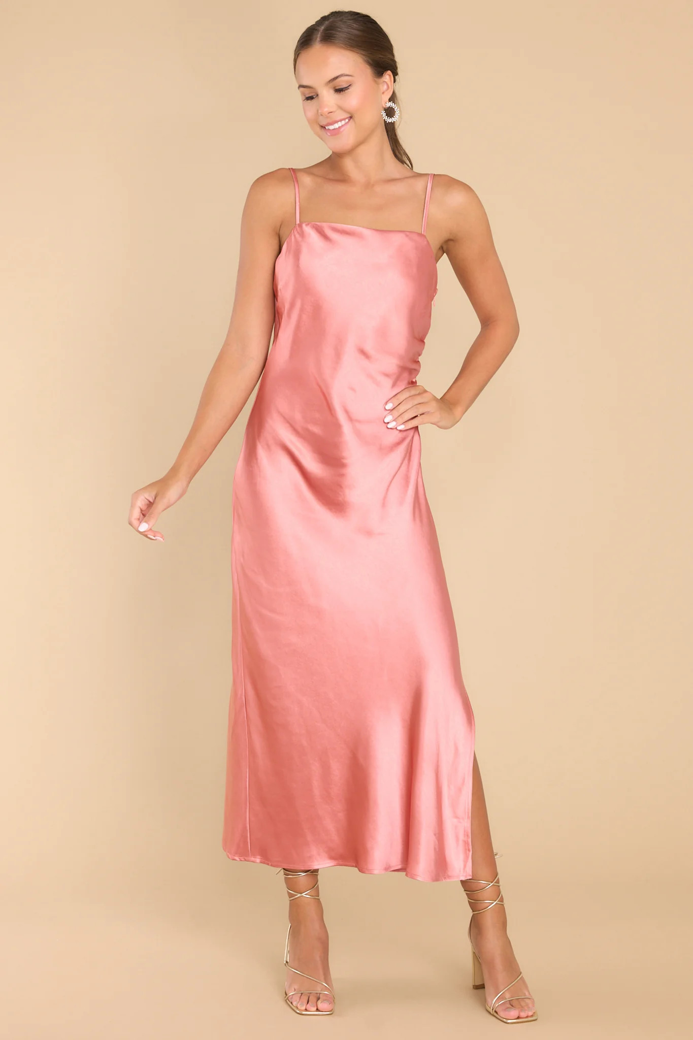 Special Treatment Pink Midi Dress | Red Dress