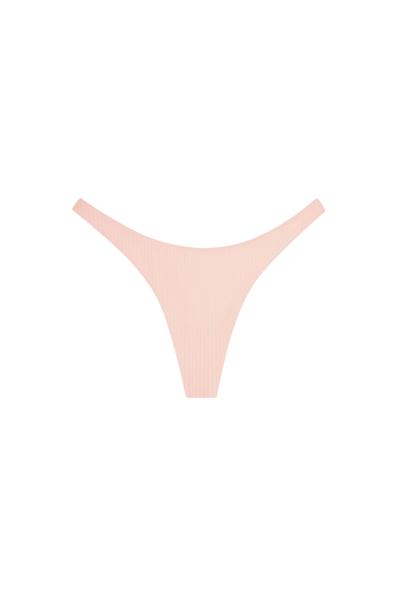 Milos Thong - Powder Pink Rib | Monday Swimwear