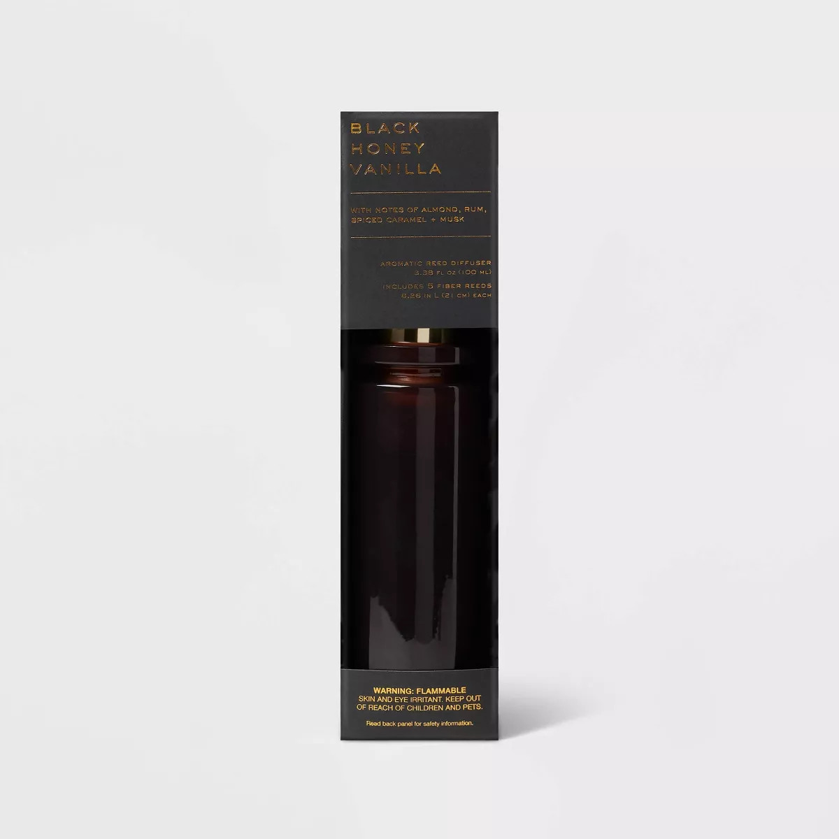 100ml Oil Fiber Reed Diffuser Black Honey Vanilla Plum Purple - Threshold™ | Target