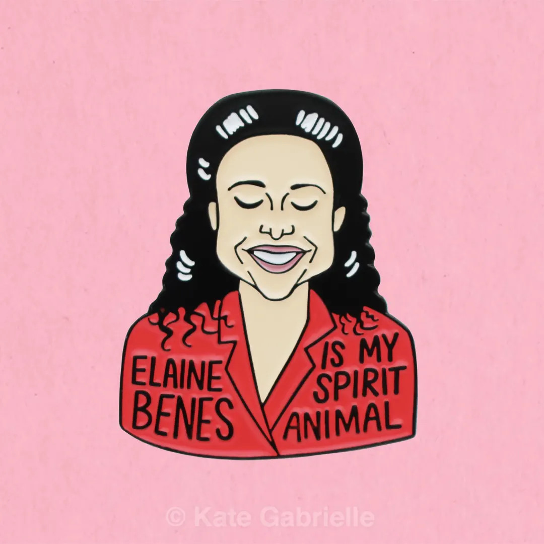 Elaine / Seinfeld Enamel Lapel Pin - Etsy | Etsy (US)