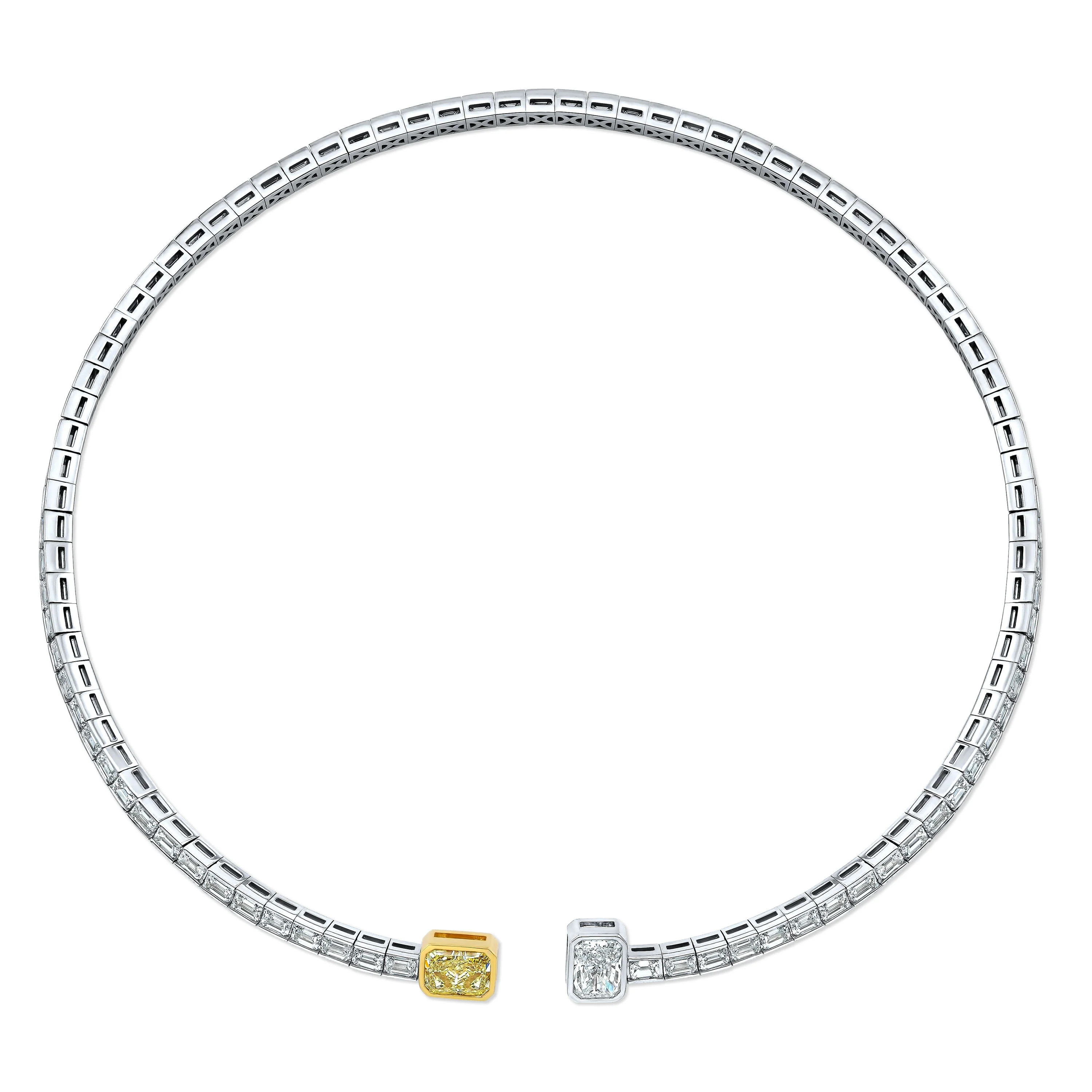 Emerald Cut with Radiant Duo Collar Necklace | Norman Silverman