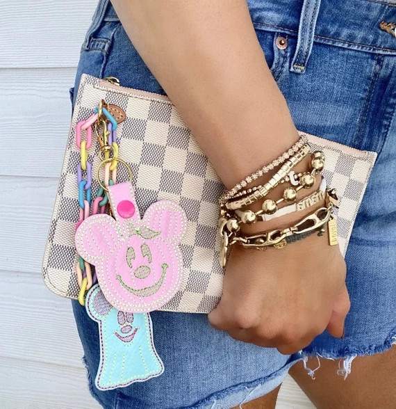 Halloween Bag Charm  Pink Mickey Pumpkin Keychain  Blue - Etsy | Etsy (US)