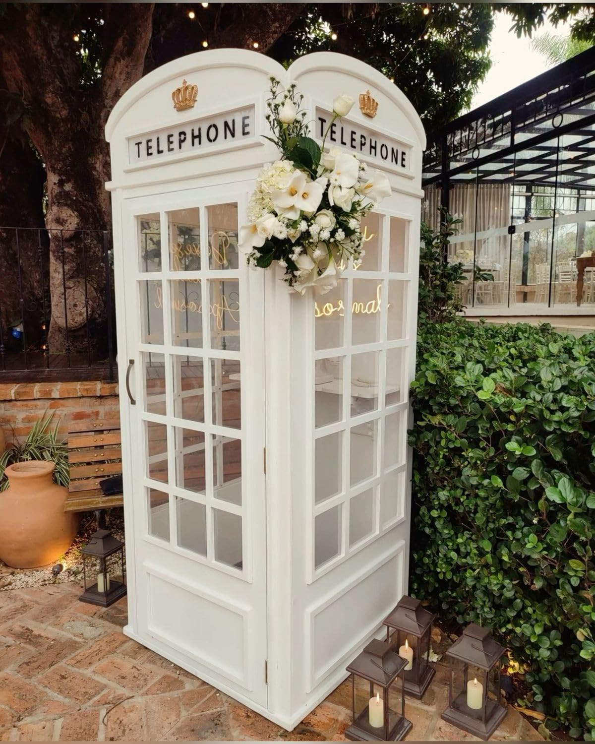British Vintage London Telephone Booth Cast Iron Replica, Phone Box for Wedding Decor, Garden, Ev... | Amazon (US)