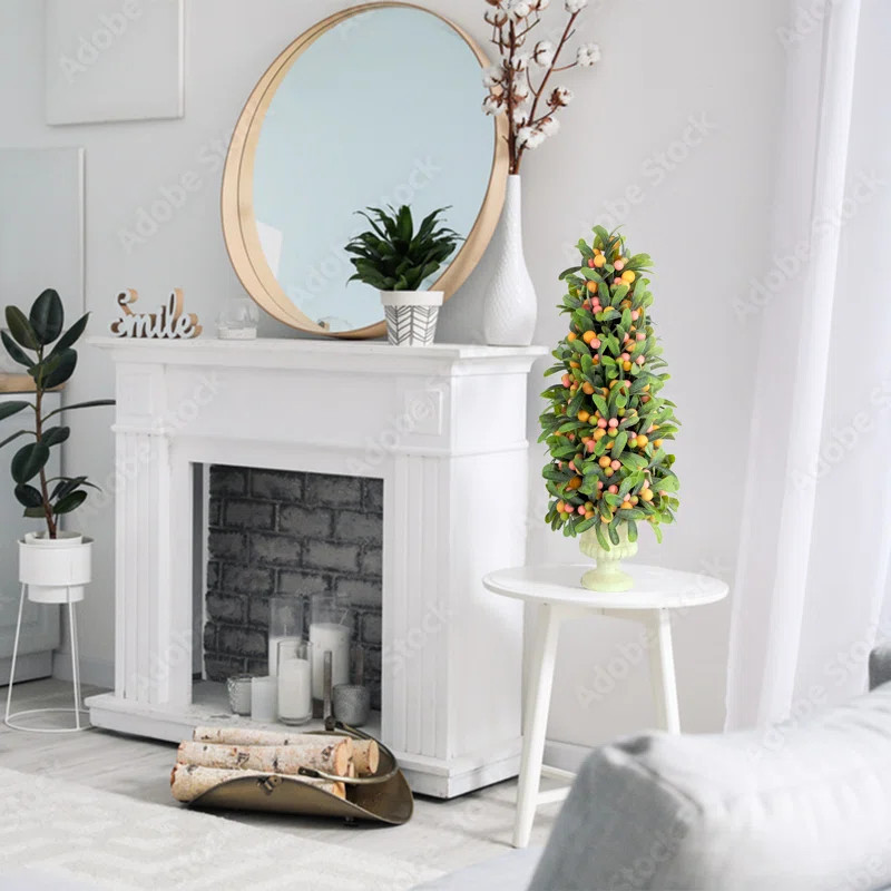 20'' Faux Flowering Plant in Ceramic Vase | Wayfair North America