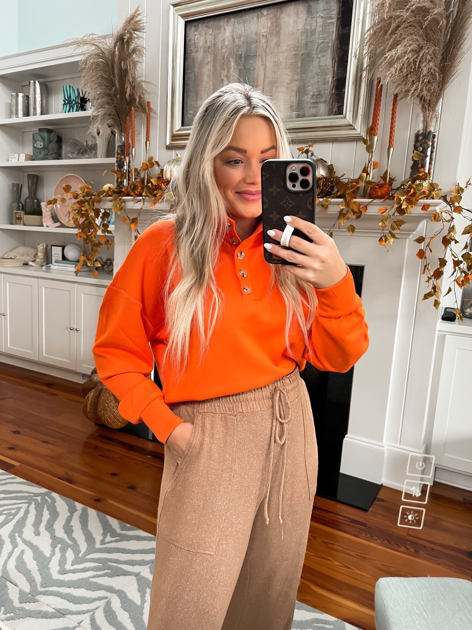 My recent @walmartfashion order. 
Wearing a size small. #walmartfashion #walmartpartner 

Gameday style, Halloween outfit, orange pullover. 

#LTKHalloween #LTKunder50 #LTKtravel
