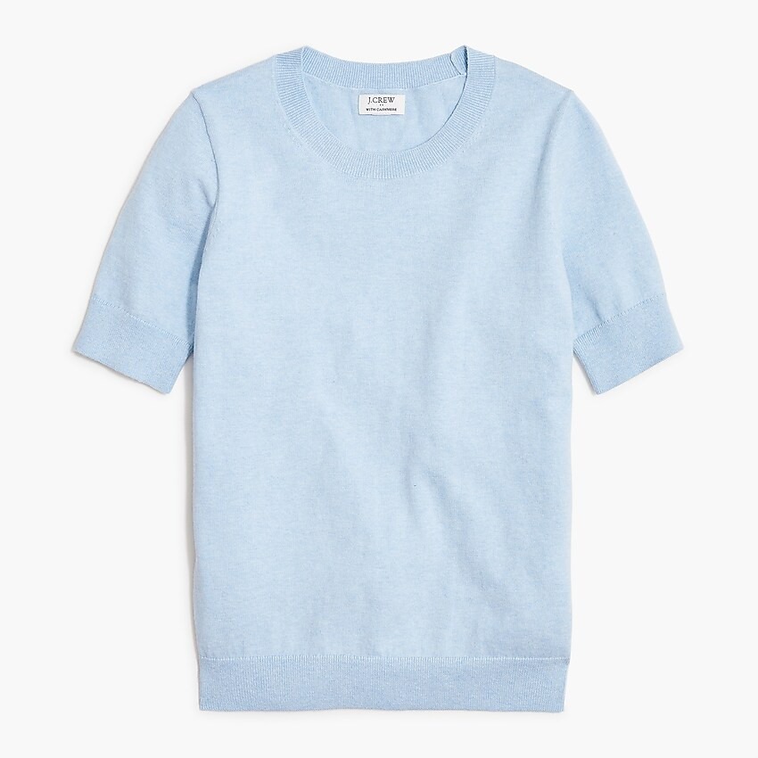 Cotton-cashmere short-sleeve sweater | J.Crew Factory
