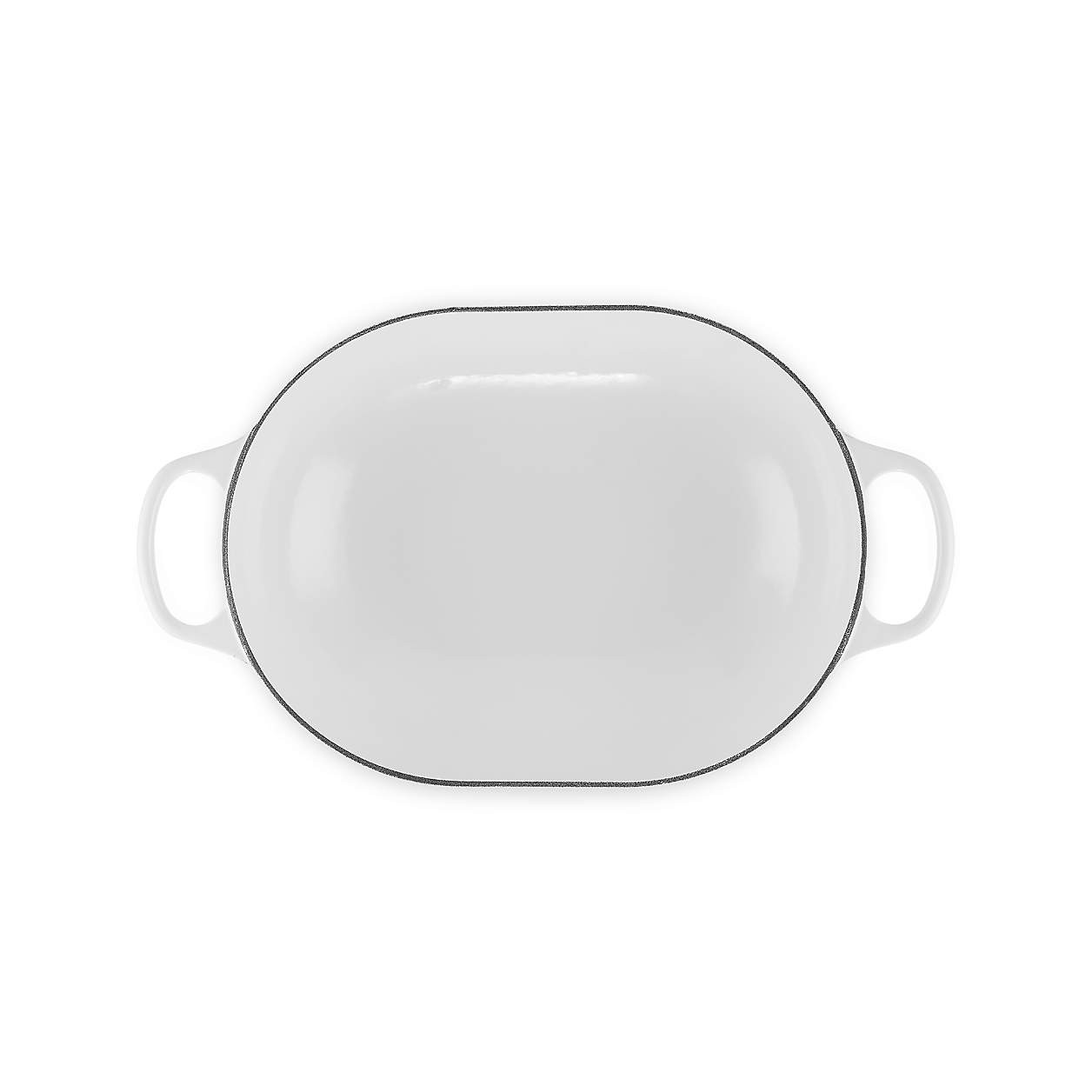 Le Creuset 3.75-Qt. White Enameled Cast Iron Covered Oval Casserole Dish + Reviews | Crate & Barr... | Crate & Barrel