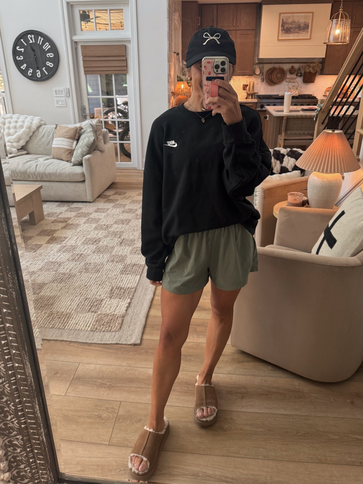 Living in these basic Nike crews. In the XL! ✔️ shorts are my fave go to - I linked the original + an Amazon version 🤎 I’m in the S! 

Comfy / casual / ootd / Vuori / Walli phone case / neutrals / spring outfit / Holley Gabrielle 

#LTKFindsUnder50 #LTKSaleAlert #LTKStyleTip