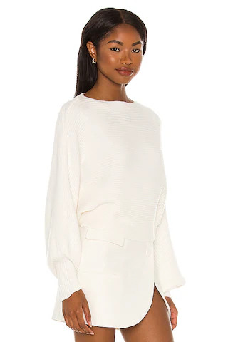 Olivia Off Shoulder Sweater in White | Revolve Clothing (Global)