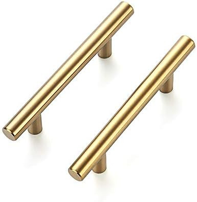 Ravinte 30 Pack 5 Inch Cabinet Pulls Brushed Brass Stainless Steel Kitchen Drawer Pulls Cabinet H... | Amazon (US)