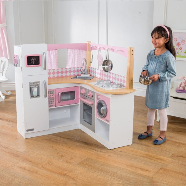 KidKraft Grand Gourmet Corner Play Kitchen | Walmart (US)